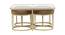 Benton Nesting Clear Glass Coffee Table Set With 4 Stools In Gold Finish - 1-21-12-9 (Golden Finish) by Urban Ladder - Design 1 Side View - 848136