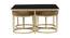 Benton Nesting Black Glass Coffee Table Set With 4 Stools In Gold Finish - 1-21-12-10 (Golden Finish) by Urban Ladder - Design 1 Side View - 848137
