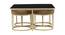 Benton Nesting Black Glass Coffee Table Set With 4 Stools In Gold Finish - 1-21-12-10 (Golden Finish) by Urban Ladder - Design 1 Side View - 848137