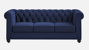 Kennedy Fabric Sofa (Velvet Blue)