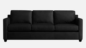 Olive Leatherette Sofa (Black)