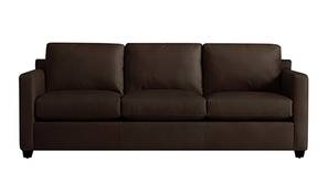 Olive Leatherette Sofa (Brown)