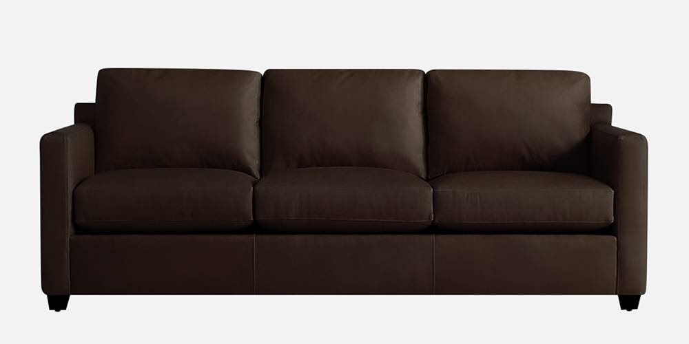 Olive Leatherette Sofa (Brown) by Urban Ladder - - 