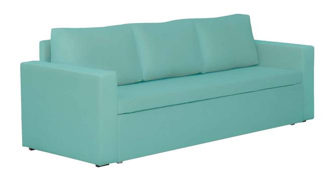 Morris Fabric 3 Seater Sofa Bed With Loose Cushions And Storage - Teal Green (Multicolor) by Urban Ladder - Front View Design 1 - 848717