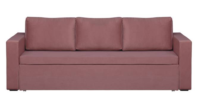 Morris Fabric 3 Seater Sofa Bed With Loose Cushions And Storage - Teal Green (Pink) by Urban Ladder - Design 1 Side View - 848721