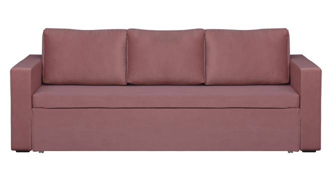 Morris Fabric 3 Seater Sofa Bed With Loose Cushions And Storage - Teal Green (Pink) by Urban Ladder - Design 1 Side View - 848721