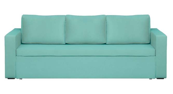 Morris Fabric 3 Seater Sofa Bed With Loose Cushions And Storage - Teal Green (Multicolor) by Urban Ladder - Design 1 Side View - 848722