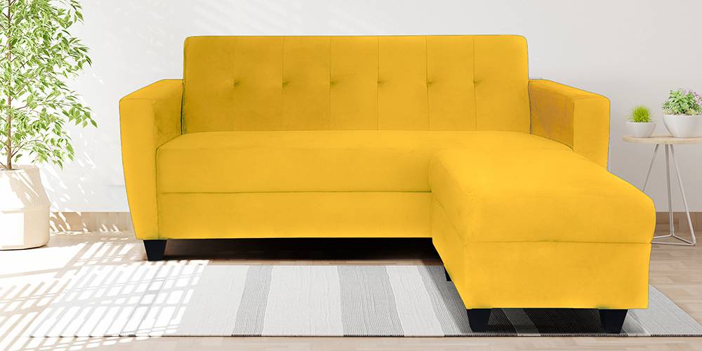 Remo Fabric  Sectional Sofa (Yellow) by Urban Ladder - - 