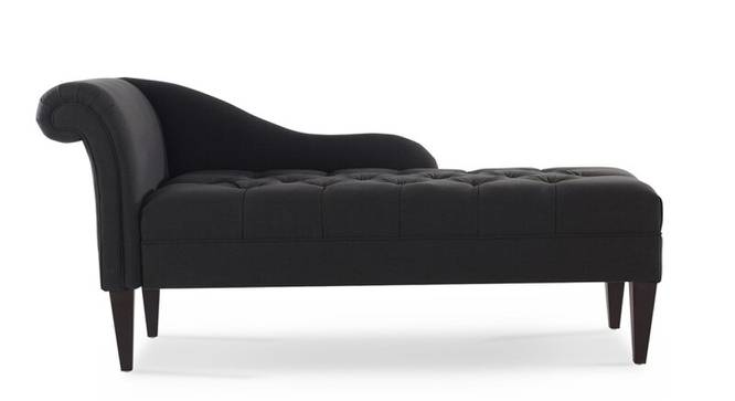 Andres Fabric Chaise Launger in Black Colour (Black, Matte Finish) by Urban Ladder - Front View Design 1 - 851839