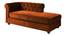 Ease Velvet Chaise Launger in T Blue  Colour (Brown, Matte Finish) by Urban Ladder - Design 1 Side View - 851875