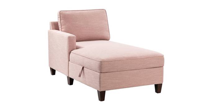 Alba Fabric Chaise Launger in Pink Colour (Brown, Matte Finish) by Urban Ladder - Front View Design 1 - 851937