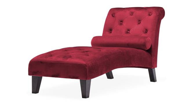Knup Velvet Chaise Launger in T Blue Colour (Maroon, Matte Finish) by Urban Ladder - Front View Design 1 - 851947