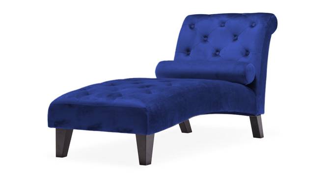 Knup Velvet Chaise Launger in T Blue Colour (Navy Blue, Matte Finish) by Urban Ladder - Front View Design 1 - 851949