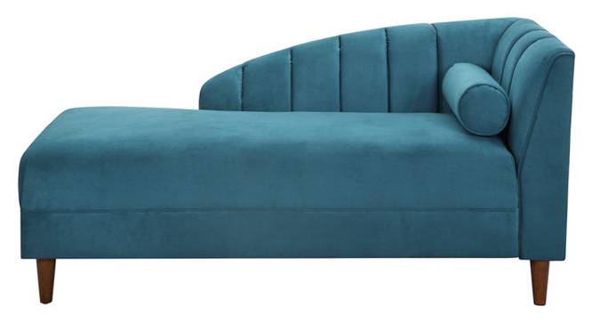 Korslund Velvet Chaise Launger in Pink Colour (Turquoise Blue, Matte Finish) by Urban Ladder - Front View Design 1 - 851952