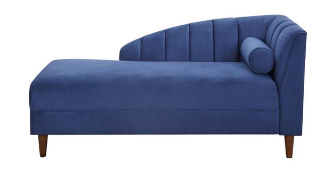 Korslund Velvet Chaise Launger in Pink Colour (Navy Blue, Matte Finish) by Urban Ladder - Front View Design 1 - 851954