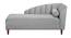Korslund Velvet Chaise Launger in Pink Colour (Grey, Matte Finish) by Urban Ladder - Front View Design 1 - 851955