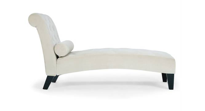 Knup Velvet Chaise Launger in T Blue Colour (Cream, Matte Finish) by Urban Ladder - Design 1 Side View - 851967