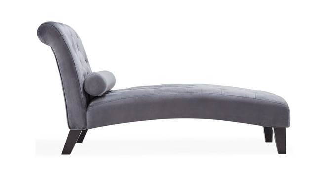 Knup Velvet Chaise Launger in T Blue Colour (Grey, Matte Finish) by Urban Ladder - Design 1 Side View - 851968