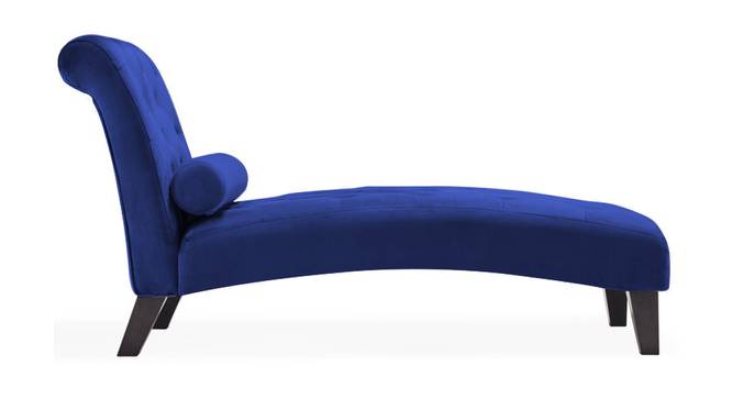 Knup Velvet Chaise Launger in T Blue Colour (Navy Blue, Matte Finish) by Urban Ladder - Design 1 Side View - 851970