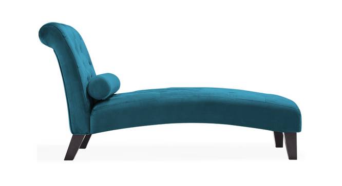 Knup Velvet Chaise Launger in T Blue Colour (Turquoise Blue, Matte Finish) by Urban Ladder - Design 1 Side View - 851971