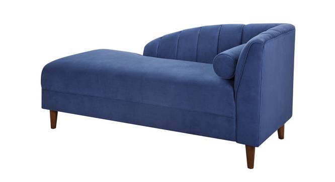 Korslund Velvet Chaise Launger in Pink Colour (Navy Blue, Matte Finish) by Urban Ladder - Design 1 Side View - 851973