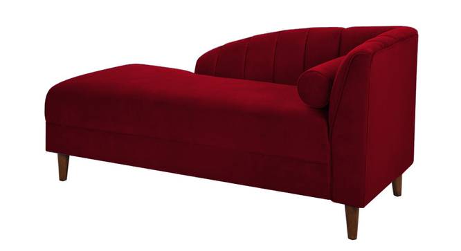 Korslund Velvet Chaise Launger in Pink Colour (Maroon, Matte Finish) by Urban Ladder - Design 1 Side View - 851975