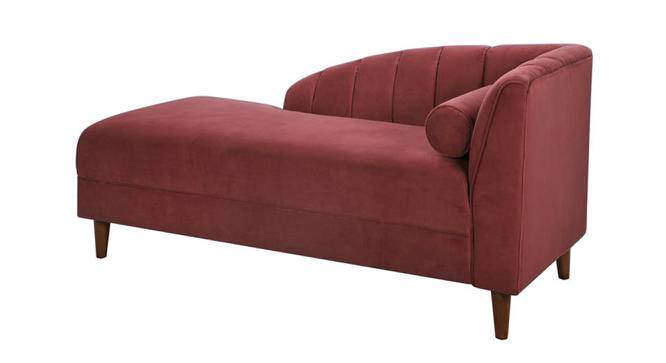 Korslund Velvet Chaise Launger in Pink Colour (Pink, Matte Finish) by Urban Ladder - Design 1 Side View - 851979