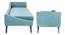 Kawa Velvet Chaise Launger in Yellow  Colour (Turquoise Blue, Matte Finish) by Urban Ladder - Front View Design 1 - 852028