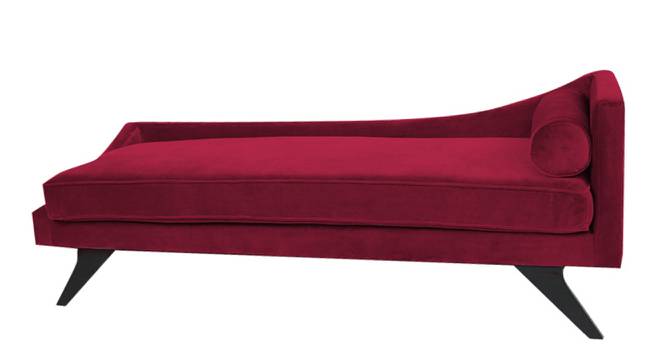 Kawa Velvet Chaise Launger in Yellow  Colour (Maroon, Matte Finish) by Urban Ladder - Front View Design 1 - 852032