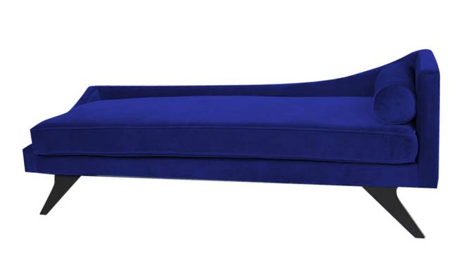 Kawa Velvet Chaise Launger in Yellow  Colour (Navy Blue, Matte Finish) by Urban Ladder - Front View Design 1 - 852033
