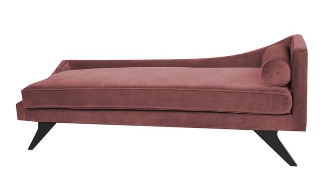 Kawa Velvet Chaise Launger in Yellow  Colour (Pink, Matte Finish) by Urban Ladder - Front View Design 1 - 852034