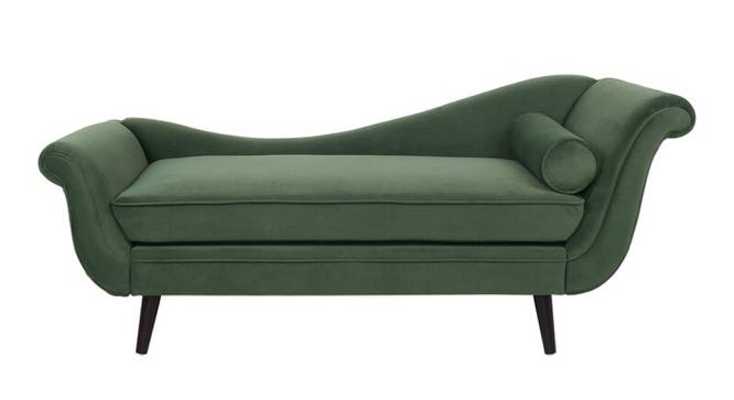 Kabera Velvet Chaise Launger in Yellow Colour (Green, Matte Finish) by Urban Ladder - Front View Design 1 - 852038