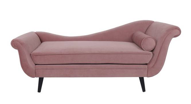 Kabera Velvet Chaise Launger in Yellow Colour (Pink, Matte Finish) by Urban Ladder - Front View Design 1 - 852049