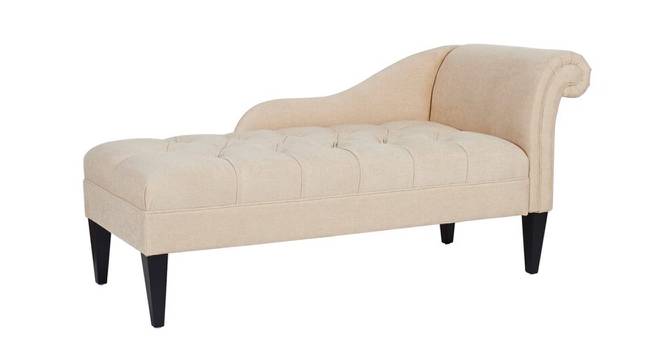 Ainara Fabric Chaise Launger in Navy Blue Colour (Beige, Matte Finish) by Urban Ladder - Front View Design 1 - 852064