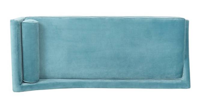 Kawa Velvet Chaise Launger in Yellow  Colour (Turquoise Blue, Matte Finish) by Urban Ladder - Design 1 Side View - 852065