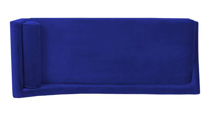 Kawa Velvet Chaise Launger in Yellow  Colour (Navy Blue, Matte Finish) by Urban Ladder - Design 1 Side View - 852069