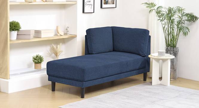 Lacrista Fabric Chaise Launger in Yellow Colour (Navy Blue, Matte Finish) by Urban Ladder - Front View Design 1 - 852072
