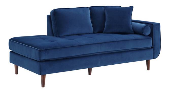 Mydril Velvet Chaise Launger in Orange Colour (Navy Blue, Matte Finish) by Urban Ladder - Front View Design 1 - 852077