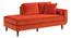 Mydril Velvet Chaise Launger in Orange Colour (Orange, Matte Finish) by Urban Ladder - Front View Design 1 - 852079