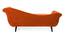 Kabera Velvet Chaise Launger in Yellow Colour (Orange, Matte Finish) by Urban Ladder - Ground View Design 1 - 852120