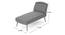 Recame Fabric Chaise Launger in T Blue Colour (Grey, Matte Finish) by Urban Ladder - Rear View Design 1 - 852137