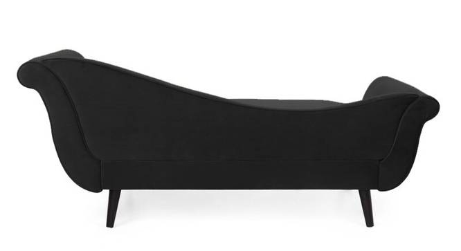 Kabera Velvet Chaise Launger in Yellow Colour (Black, Matte Finish) by Urban Ladder - Front View Design 1 - 852148