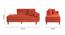Mydril Velvet Chaise Launger in Orange Colour (Orange, Matte Finish) by Urban Ladder - Ground View Design 1 - 852167