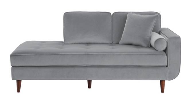 Mydril Velvet Chaise Launger in Orange Colour (Yellow, Matte Finish) by Urban Ladder - Design 1 Side View - 852175