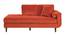 Mydril Velvet Chaise Launger in Orange Colour (Orange, Matte Finish) by Urban Ladder - Design 1 Side View - 852180