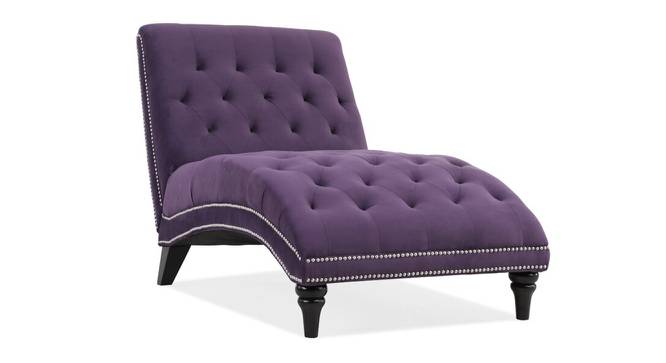 Pion Velvet Chaise Launger in Yellow Colour (Purple, Matte Finish) by Urban Ladder - Design 1 Side View - 852183