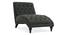Pion Velvet Chaise Launger in Yellow Colour (Black, Matte Finish) by Urban Ladder - Design 1 Side View - 852185