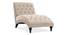 Pion Velvet Chaise Launger in Yellow Colour (Cream, Matte Finish) by Urban Ladder - Design 1 Side View - 852187