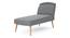 Recame Fabric Chaise Launger in T Blue Colour (Grey, Matte Finish) by Urban Ladder - Design 1 Side View - 852195