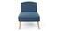 Recame Fabric Chaise Launger in T Blue Colour (Grey, Matte Finish) by Urban Ladder - Design 1 Side View - 852202